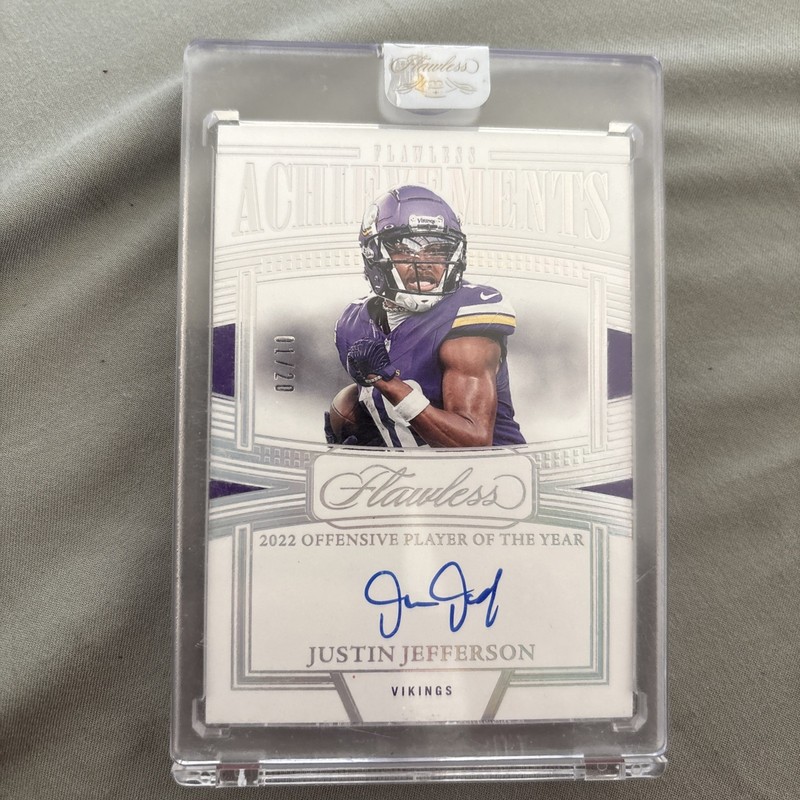 2023 Panini Flawless Flawless Achievements Justin Jefferson Auto 1/20
