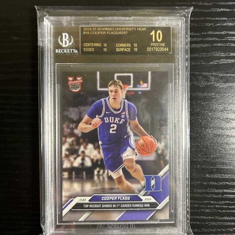 2024-25 Bowman U Now /6257 Cooper Flagg #16 BGS 10 BLACK LABEL