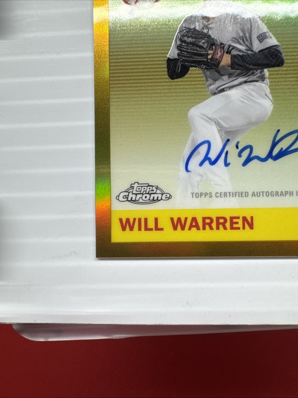2025 Topps Chrome Platinum Gold Refractor41 /50 Rookie Auto #CPA-WWA-Will Warren view 2