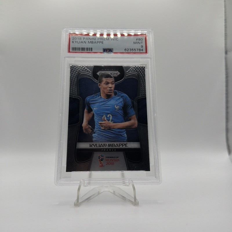 2018 Panini Prizm World Cup Kylian Mbappe ROOKIE #80 PSA 9 