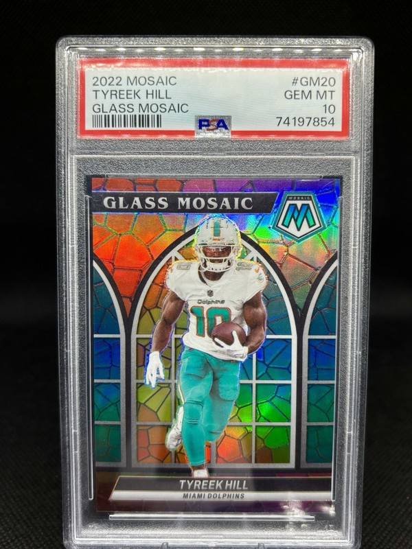 2022 Panini Mosaic Tyreek Hill Glass Mosaic PSA 10