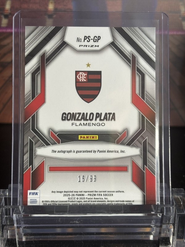 Panini Prizm 2025-26 Gonzalo Plata Prolific Signatures Auto /99 #PS-GP Flamengo view 2