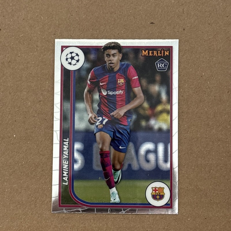 2023-24 Topps Merlin Chrome UEFA #27 Lamine Yamal RC Rookie FC Barcelona