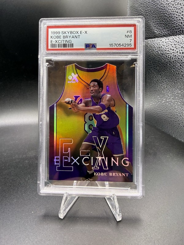 KOBE BRYANT 1999 SKYBOX E-X E-XCITING #8 DIE-CUT LOS ANGELES LAKERS PSA 7 NM