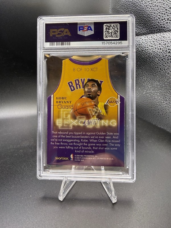 KOBE BRYANT 1999 SKYBOX E-X E-XCITING #8 DIE-CUT LOS ANGELES LAKERS PSA 7 NM view 2