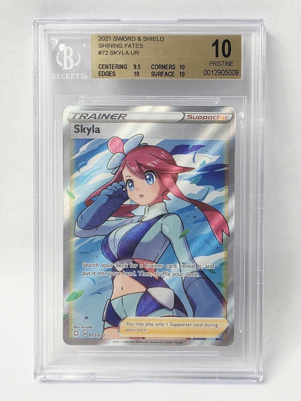 2021 POKEMON SHINING FATES SKYLA TRAINER #72 BGS 10 NICE!!!!