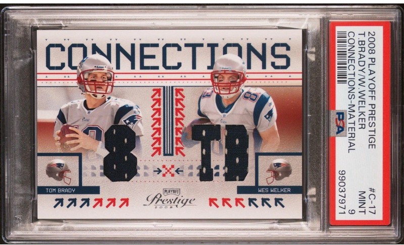 2008 Playoff Prestige Tom Brady Game Used Jersey Dual Patches #/250 PSA 9!! 🔥🔥