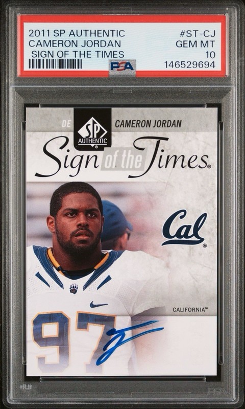 2011 SP Authentic Cameron Jordan Sign Of The Times AUTO Saint RC PSA 10 Gem Mint