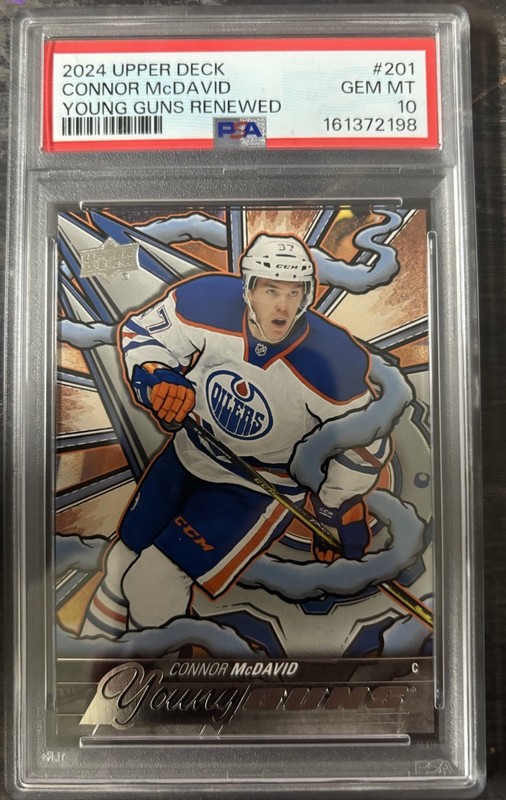 2024 UPPER DECK YOUNG GUNS RENEWED #201 CONNOR McDAVID PSA 10 view 1