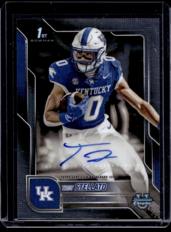 2025 Bowman Chrome University Troy Stellato Prospect Auto #BCA-TST Wildcats