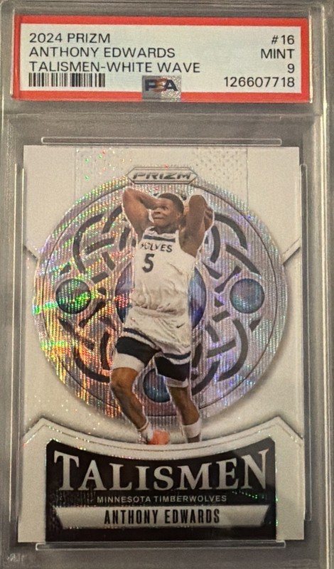 2024 Prizm Anthony Edwards Talisman-white Wave PSA 10 11/20 POP 1