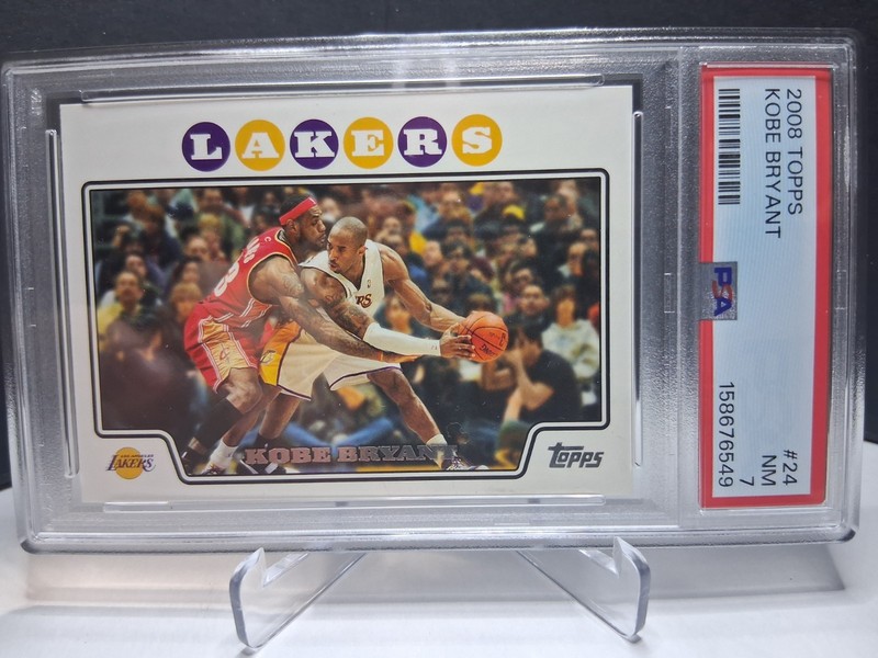 Topps 2008 Kobe Bryant/Lebron #24 Los Angeles Lakers PSA Graded Base Set Card