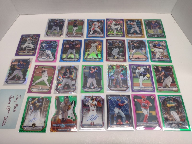 2026 Bowman Chrome Baseball Numbered Card Lot + Autos Excellent Condition MLB