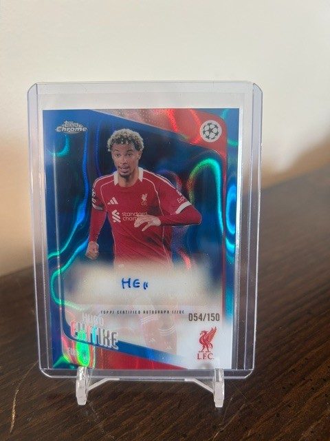 25-26 Topps Chrome UCC Hugo Ekitike Blue Lava Auto #d/150 LIVERPOOL