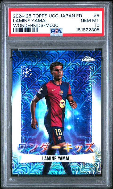 Lamine Yamal Topps 2024-25 UCC Japan PSA 10 Wonderkids Mojo FC Barcelona Spain