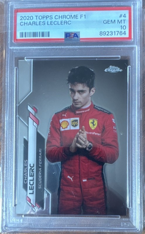 Topps 2020 Chrome F1 Charles Leclerc Rookie #4 Scuderia Ferrari PSA 10