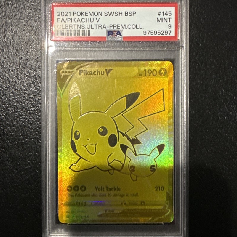 2021 Pokemon Sword & Shield Black Star Promos 145 Pikachu V PSA 9 
