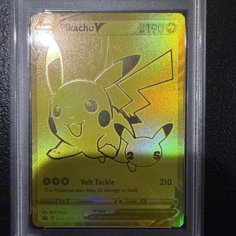 2021 Pokemon Sword & Shield Black Star Promos 145 Pikachu V PSA 9 view 2