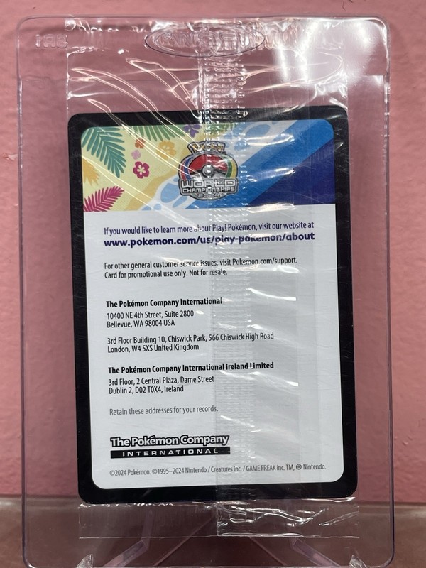 Pikachu SVP 190 World Championships 2024 Promo Pokemon SEALED view 2