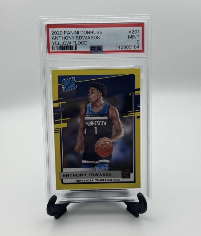 2020-21 Panini Donruss - Rated Rookies Anthony Edwards #201 Yellow Flood (RC)