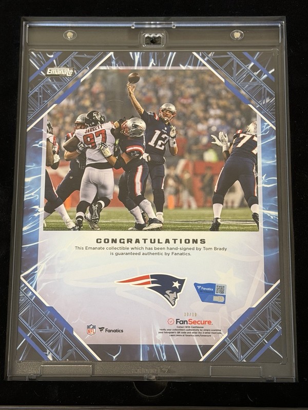 2025 Under Wraps Tom Brady Emanate Auto #10/10 Patriots GOAT!š„š„Fanatics view 2