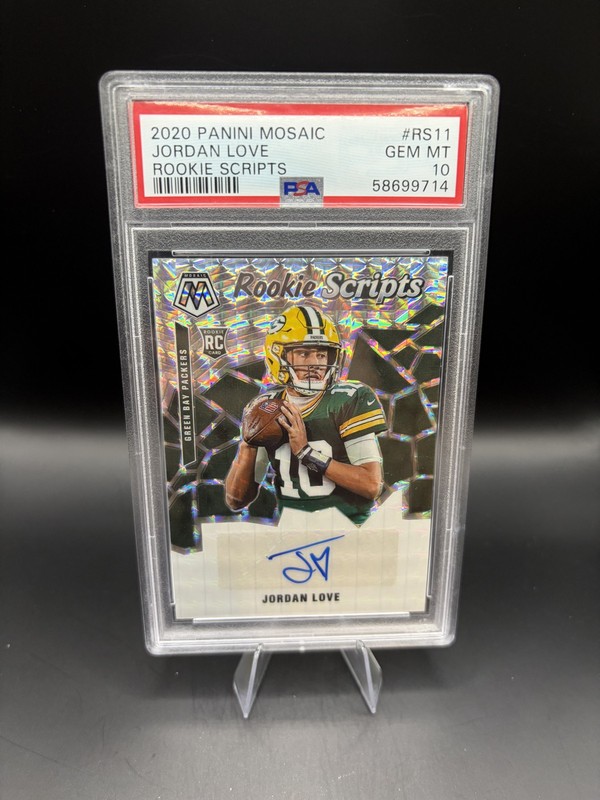 2020 Panini Mosaic - Rookie Scripts Jordan Love #RS11 (AU, RC) PSA 10