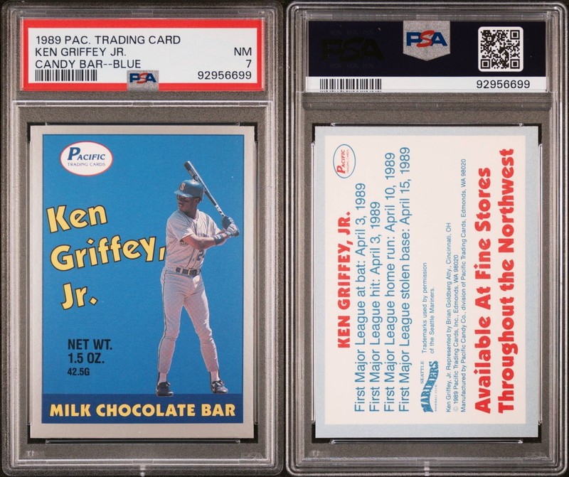 1989 KEN GRIFFEY JR Pacific CANDY BAR BLUE RC -  Rare Rookie Promo SP NM PSA 7
