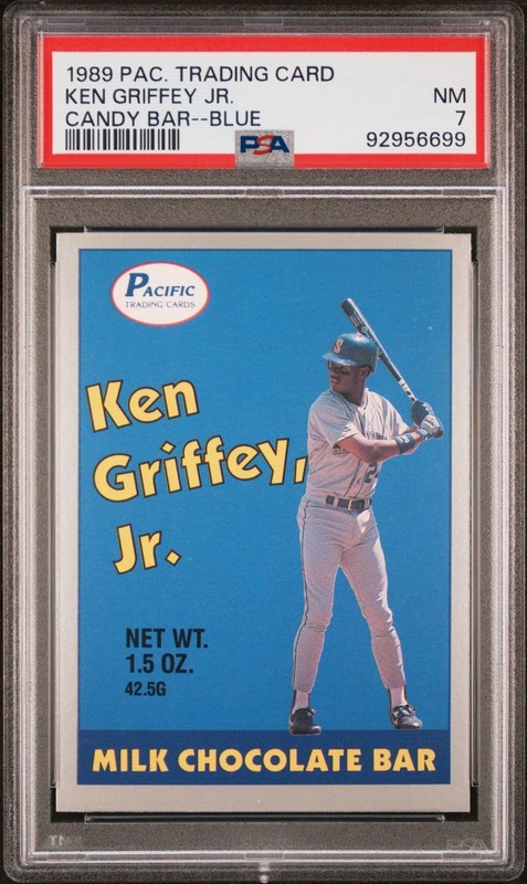 1989 KEN GRIFFEY JR Pacific CANDY BAR BLUE RC -  Rare Rookie Promo SP NM PSA 7 view 2