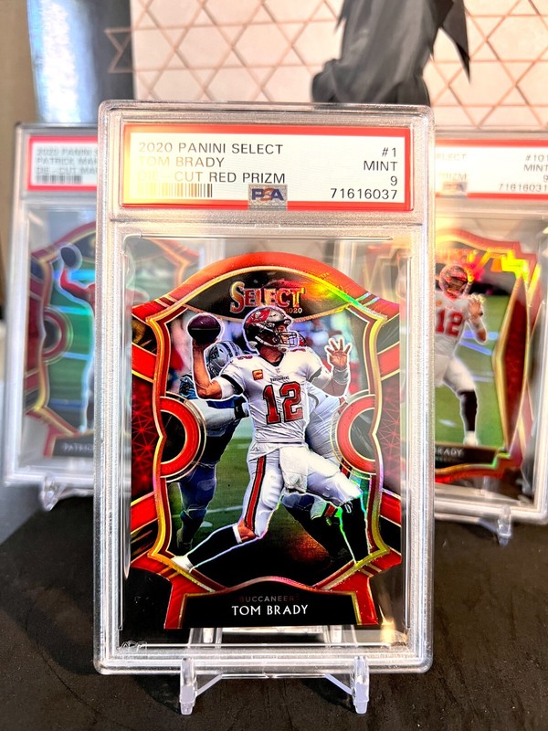 ⭐️ TOM BRADY 2020 PANINI SELECT #1 PSA 9 MINT RED PRIZM REFRACTOR  COLOR MATCH
