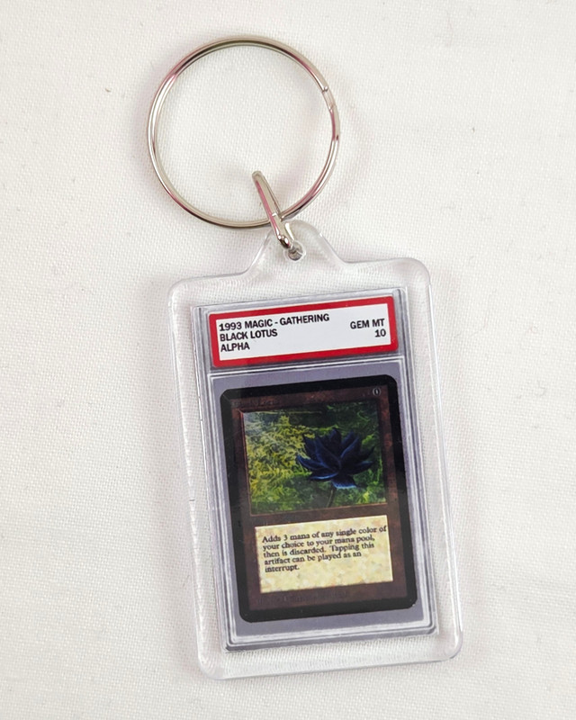 MTG Trading Card novelty mini keychain - "black lotus"
