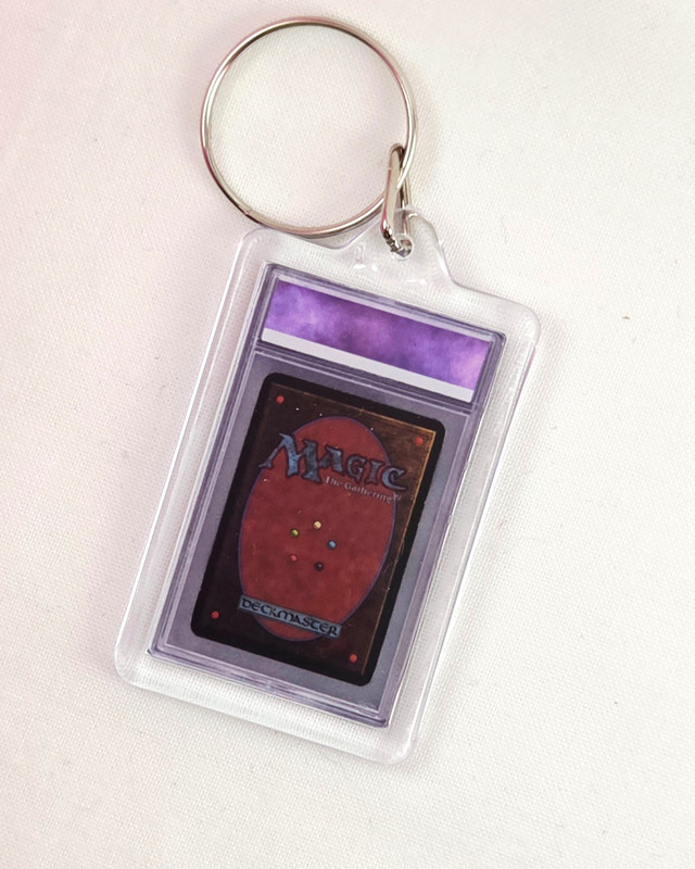 MTG Trading Card novelty mini keychain - "black lotus" view 2