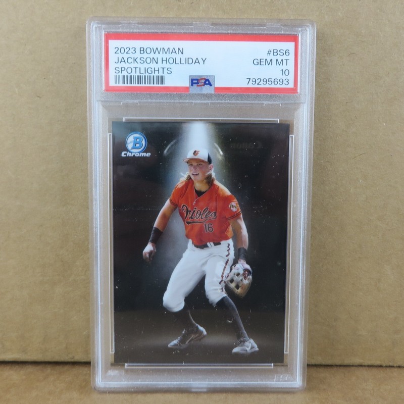 JACKSON HOLLIDAY 2023 Bowman Chrome Spotlights #BS-6 PSA 10 QTY ORIOLES PHENOM!