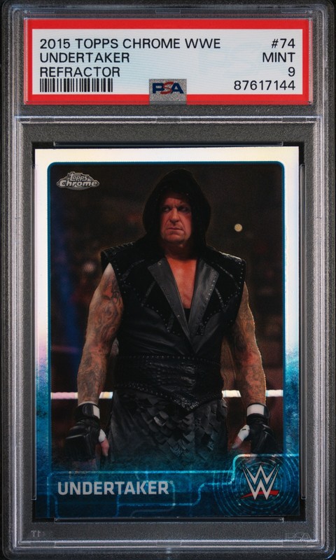 2015 Topps Chrome WWE Undertaker Refractor #74 PSA 9