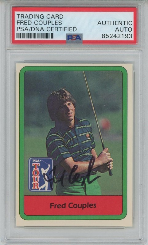 1982 Donruss Golf #53 Fred Couples RC Rookie Card PSA/DNA auto