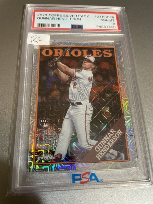 2023 Topps Silver Pack Gunnar Henderson Rookie PSA 8 RC Orioles Graded