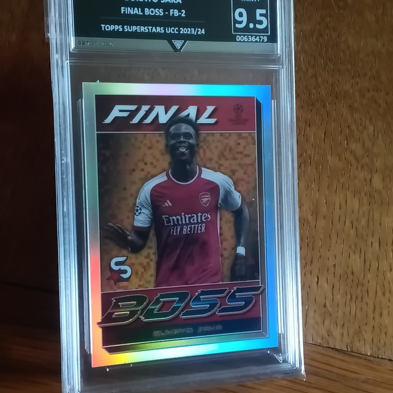 Bukayo Saka Topps Holo Final Boss Get Graded 9.5 - Mint - Pop 1 