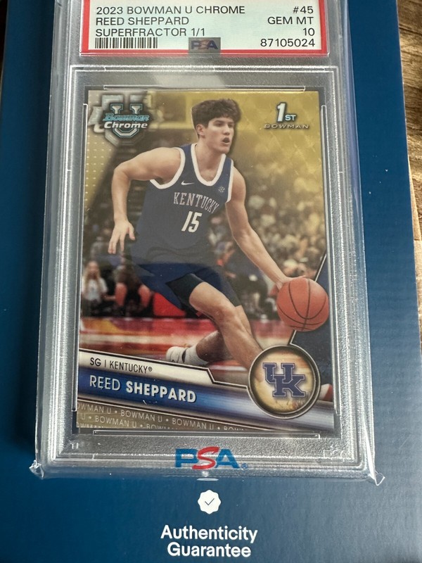 Reed Sheppard PSA 10 Superfractor 1/1, 2023 Bowman U