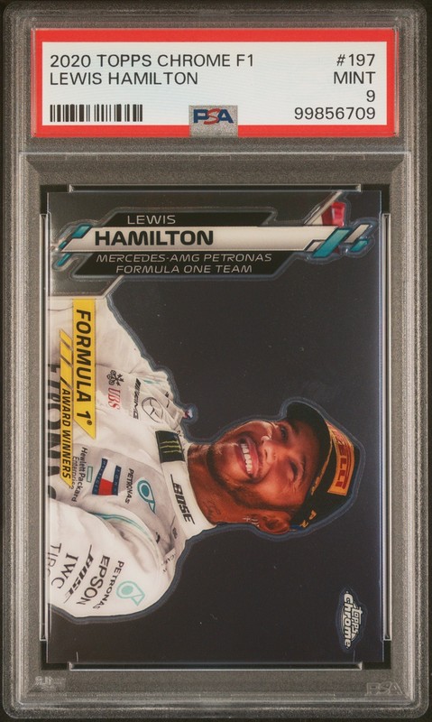 2020 TOPPS CHROME FORMULA 1 #197 LEWIS HAMILTON PSA 9 MERCEDES