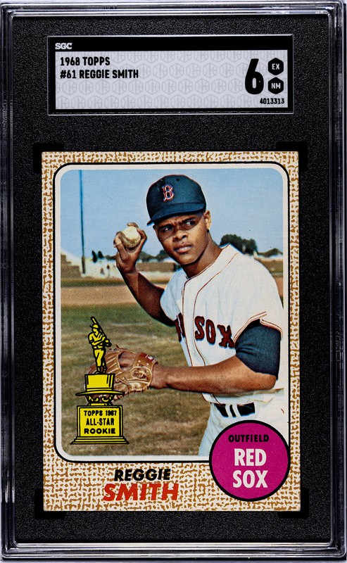 1968 TOPPS #61 REGGIE SMITH SGC PSA 6 BOSTON RED SOX  VINTAGE BASEBALL CARD