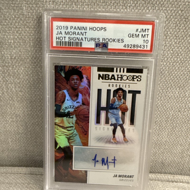 2019 Panini Hoops Hot Signatures Ja Morant Grizzlies RC Rookie AUTO PSA 10