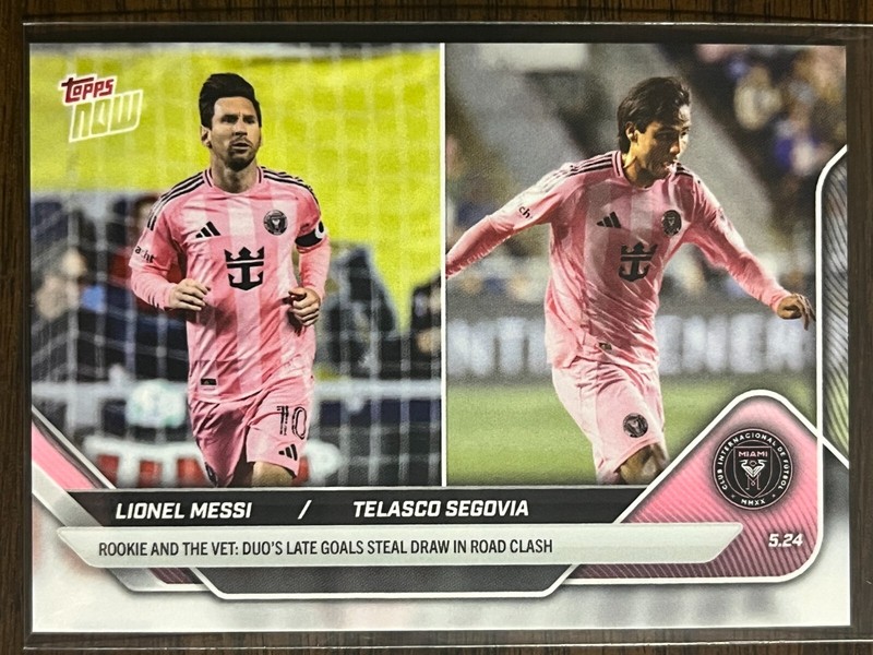 2025 Topps Now MLS #45 Lionel Messi Telasco Segovia Inter Miami CF