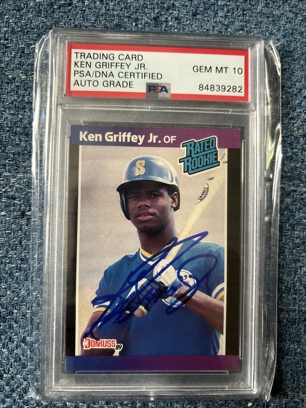1989 DONRUSS KEN GRIFFEY JR. #33 ROOKIE AUTO 10 PSA/DNA MARINERS HOF