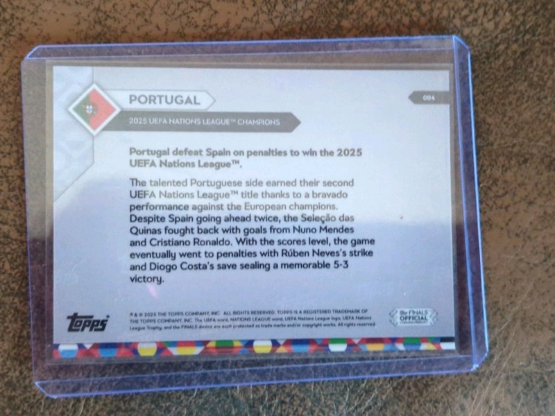 NEW MINT 2024-25 Topps Now UEFA Nations #4 Cristiano Ronaldo Portugal IN HAND view 2