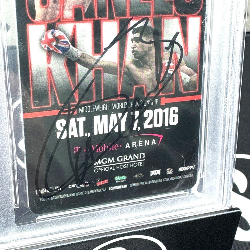 CANELO ALVAREZ Autographed "Canelo vs. Khan" MGM Grand Key Card PSA Auto Rare view 2