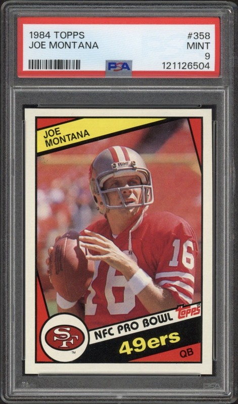 1984 Topps Joe Montana #358 PSA 9 Mint HOF San Francisco 49ers