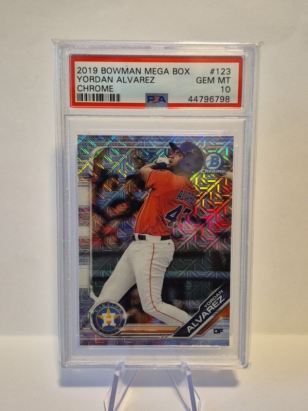  2019 Bowman Mega Box Yordan Alvarez Chrome Mojo Refractor PSA 10 #123 Astros,RC