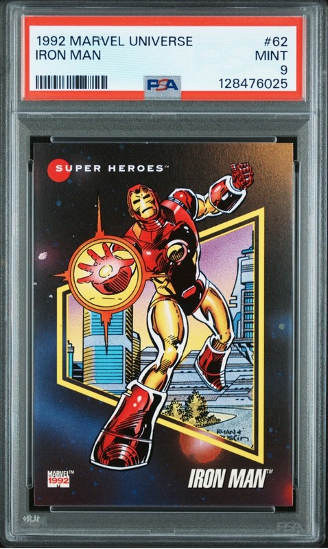 1992 Marvel Universe Iron Man #62 PSA 9 Mint 