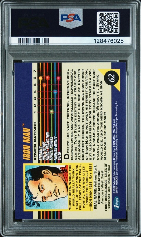 1992 Marvel Universe Iron Man #62 PSA 9 Mint  view 2