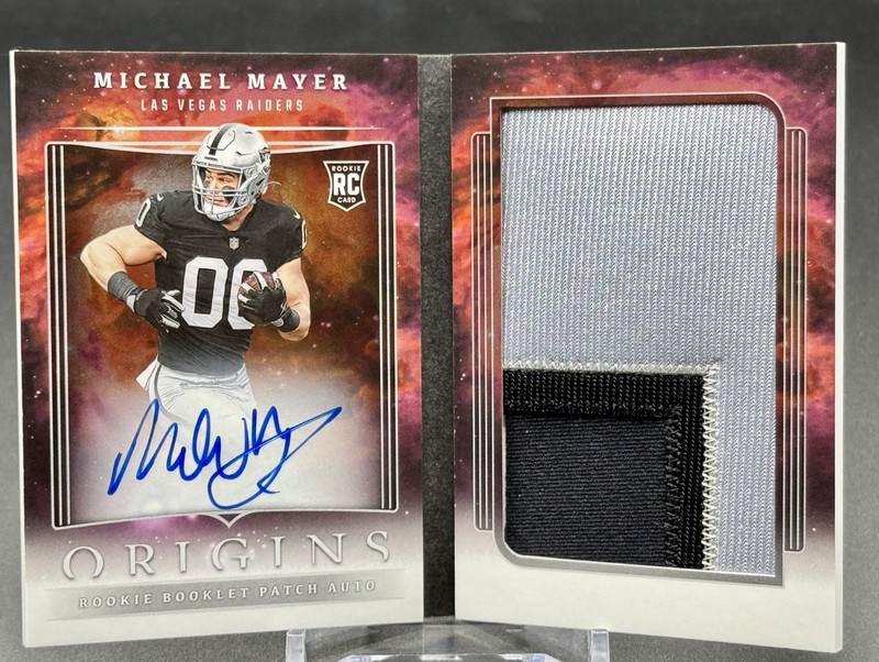 2023 Panini Origins Michael Mayer Rookie On Card Auto Number Patch Booklet /49