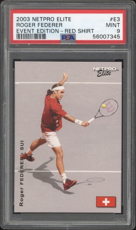 2003 Netpro Elite Roger Federer Rookie RC Event Starter #E3 PSA 9 Mint